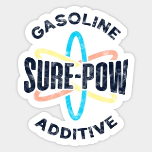 Sure-Pow Gasoline Additive (Logo Only - White Worn) Sticker